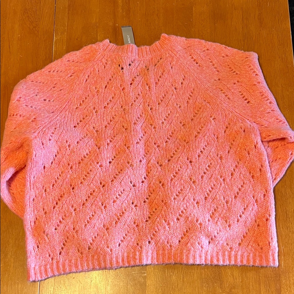 J. Crew Coral Crew Neck Sweater - Picture 5 of 6